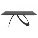 Стол обеденный SIGNAL DIUNA Ceramic Sahara Noir черный мрамор/черный мат 160-240/90